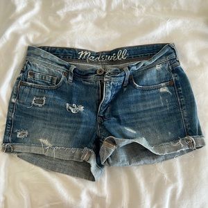 Madewell distressed jeans shorts